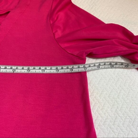 Pure Essence💜Fuchsia Tunic Criss-Cross Neckline size XS - Picture 9 of 9